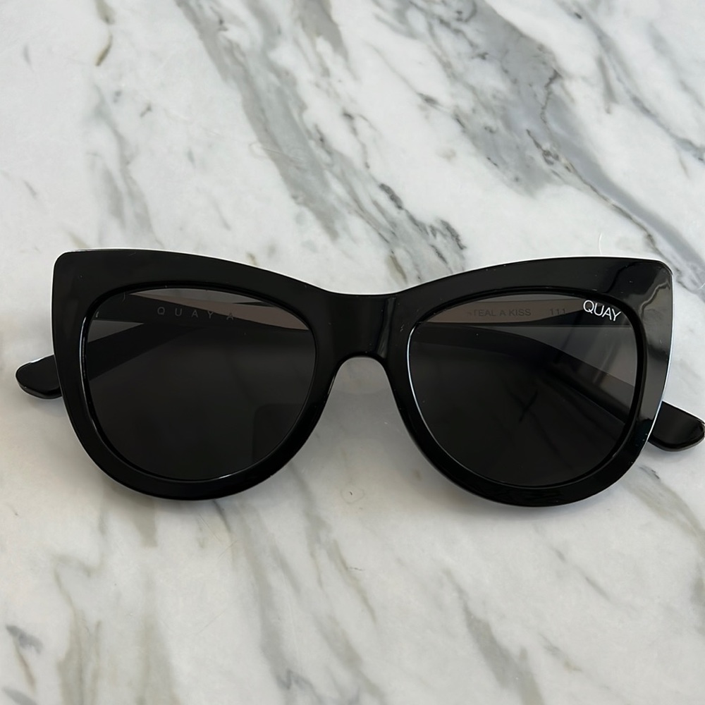 Quay Black Cat Eye Sunglasses